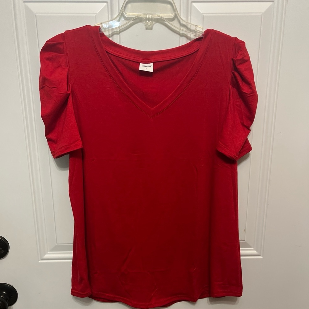 XIEERDUO Top Large puff sleeves NWOT